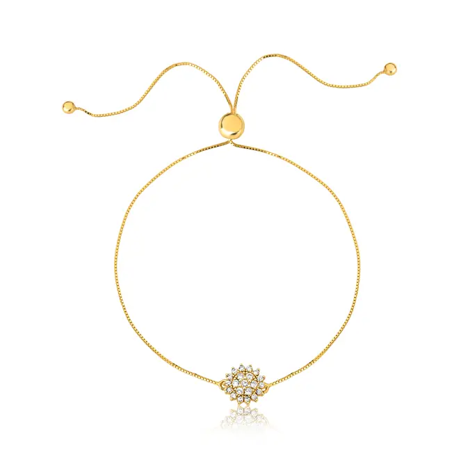 Pulseira Soleil veneziana ouro 18k sol com 13,4pts de Diamantes 1