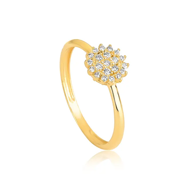 Anel Soleil ouro 18k sol cravejado de 13,4pts de Diamantes 1