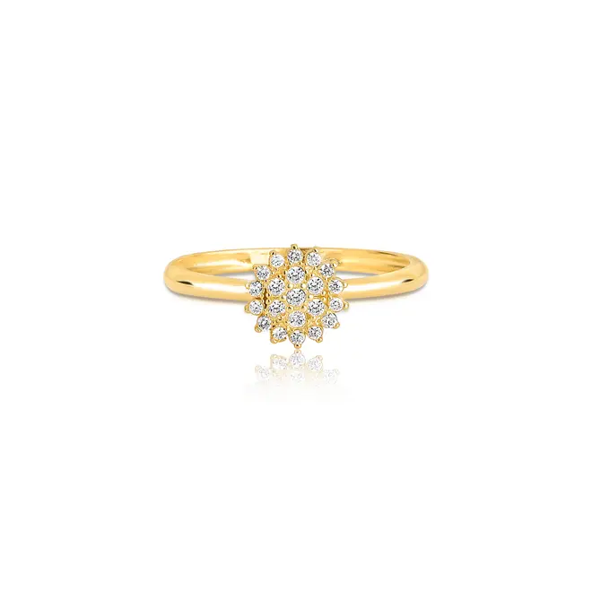 Anel Soleil ouro 18k sol cravejado de 13,4pts de Diamantes 3
