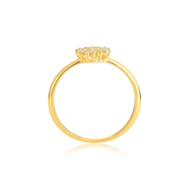 Anel Soleil ouro 18k sol cravejado de 13,4pts de Diamantes 2