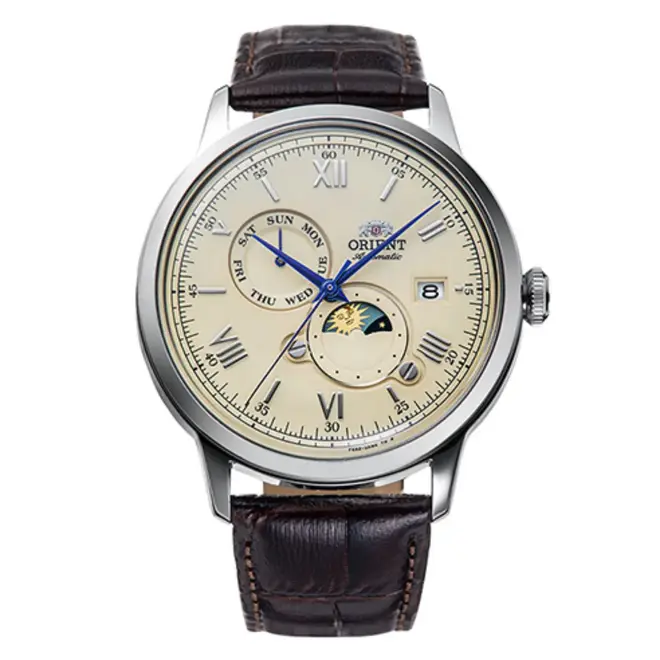 Relógio Orient Automático Sun e Moon - RA AK0803Y30B T3NX Champanhe 1