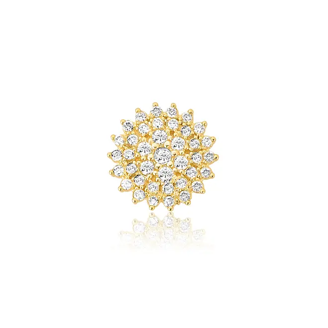 Pingente Soleil ouro 18k sol cravejado de 27pts de Diamantes 1