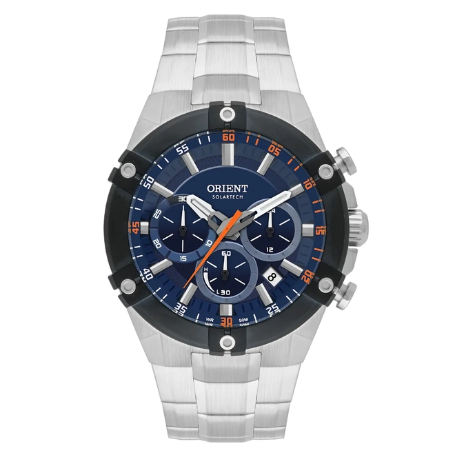 Relógio Orient Sport Solartech Cronógrafo - MBSSC278 D1SX Azul 1