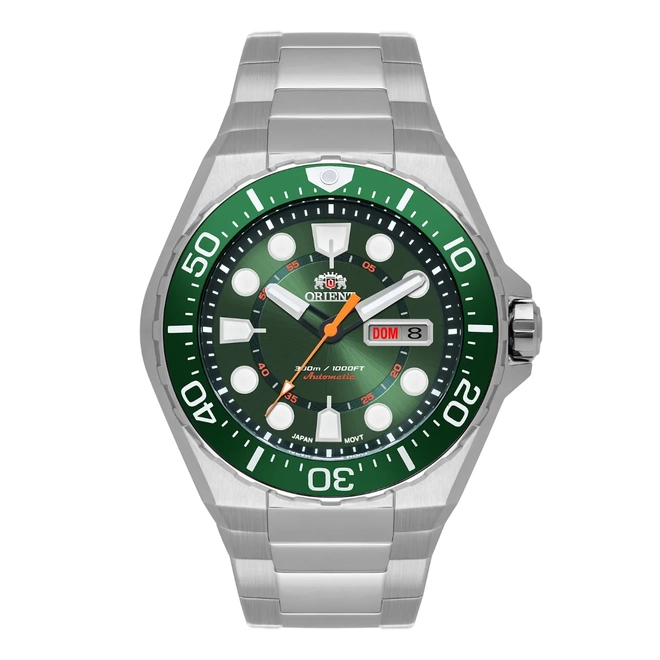 Relógio Orient Automático Diver Masculino - F49SS036 E1SX Verde 1