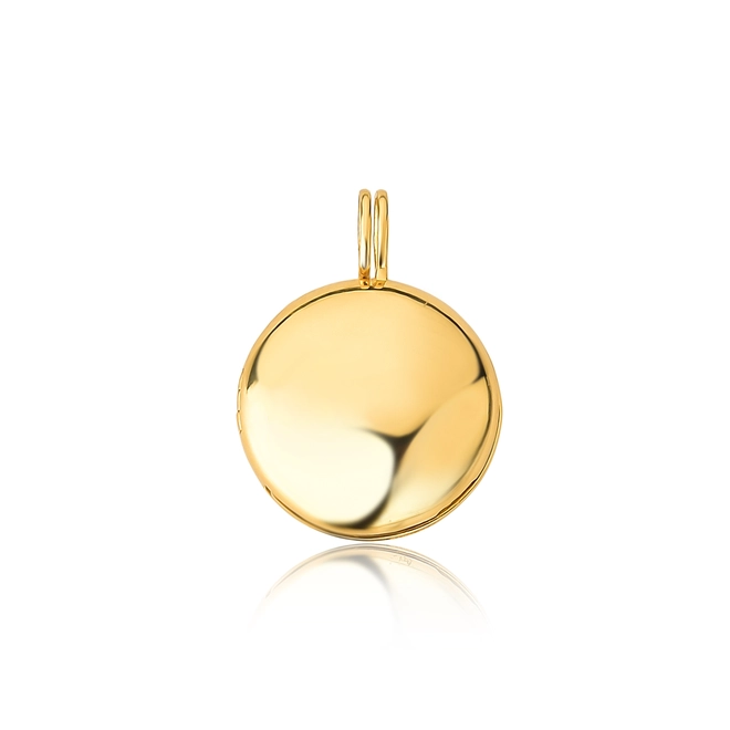 Pingente Wow Mom ouro 18k Relicário três partes redondo 1