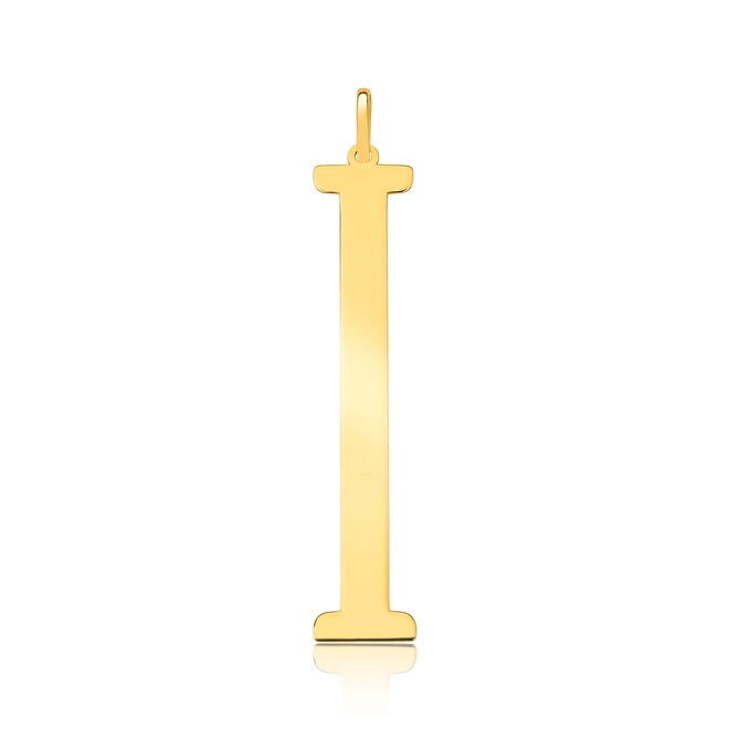 Pingente Wow Mom ouro 18k letra "I" polida 1