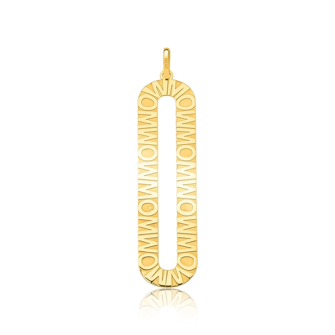Pingente Wow Mom ouro 18k letra "O" polida 2