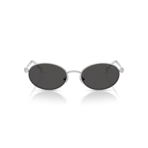 Óculos de Sol Swarovski 0SK7033 40018753 Metal Prata com lentes na cor Cinza Escuro