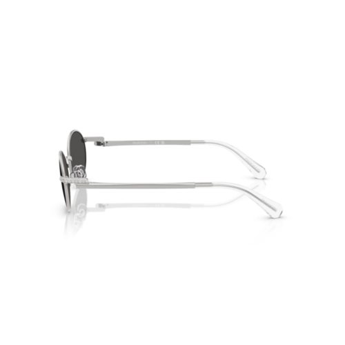 Óculos de Sol Swarovski 0SK7033 40018753 Metal Prata com lentes na cor Cinza Escuro