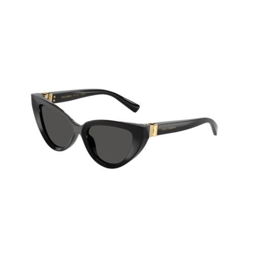 Óculos de Sol Dolce & Gabbana 0DG4497 501/8752 Acetato Preto com lentes na cor Cinza
