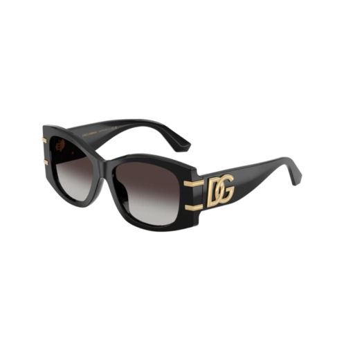Óculos de Sol Dolce & Gabbana 0DG4501 501/8G54 Acetato Preto com lentes na cor Cinza Degradê