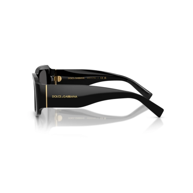 Óculos de Sol Dolce & Gabbana 0DG4503 501/8757 Acetato Preto com lentes na cor Cinza 3