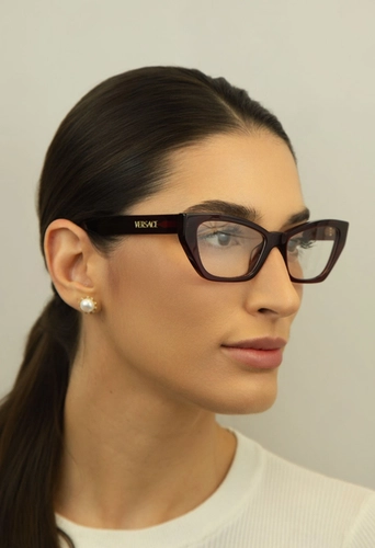 Óculos de Grau Versace 0VE3373U 5512 54 Acetato Bordô