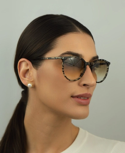 Óculos de Sol Ray-Ban 0RB2204 14315154 Acetato Marrom Mesclado com lentes na cor Marrom Degradê