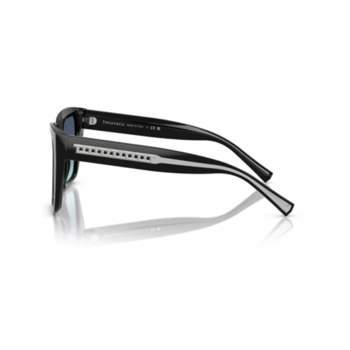 Óculos de Sol Tiffany 0TF4235 83429S55 Acetato Preto com lentes na cor Azul Degradê