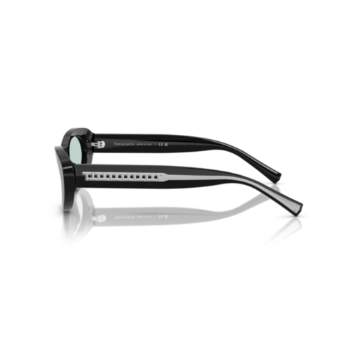 Óculos de Sol Tiffany 0TF4236U 8001D955 Acetato Preto com lentes na cor Azul