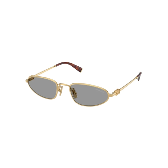 Óculos de Sol Miu Miu 0MU A52S 5AK40O52 Metal Dourado com lentes na cor Cinza 1