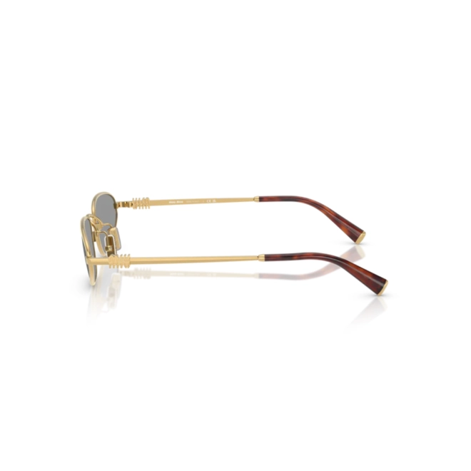Óculos de Sol Miu Miu 0MU A52S 5AK40O52 Metal Dourado com lentes na cor Cinza 5