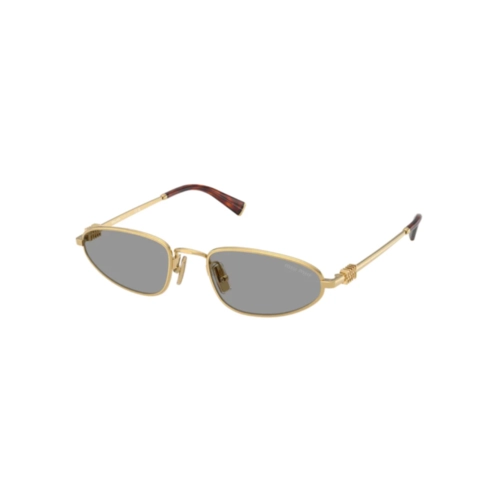Óculos de Sol Miu Miu 0MU A52S 5AK40O52 Metal Dourado com lentes na cor Cinza