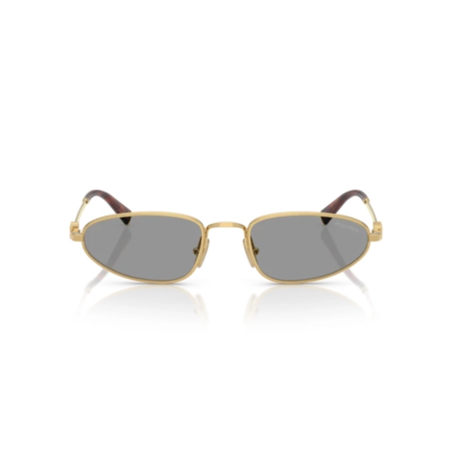 Óculos de Sol Miu Miu 0MU A52S 5AK40O52 Metal Dourado com lentes na cor Cinza
