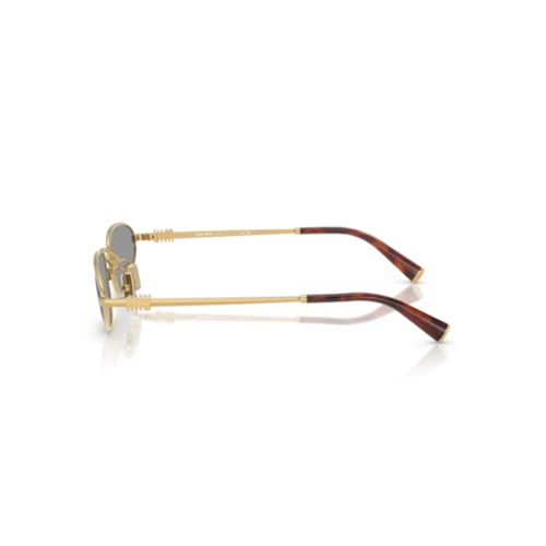 Óculos de Sol Miu Miu 0MU A52S 5AK40O52 Metal Dourado com lentes na cor Cinza