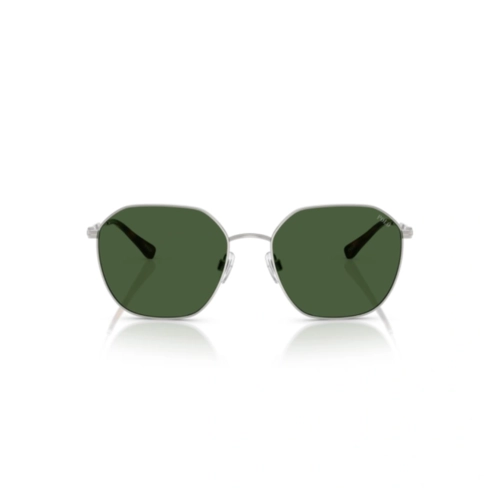 Óculos de Sol Polo Ralph Lauren 0PH3160 94237156 Metal Prata Escovado com lentes na cor Verde