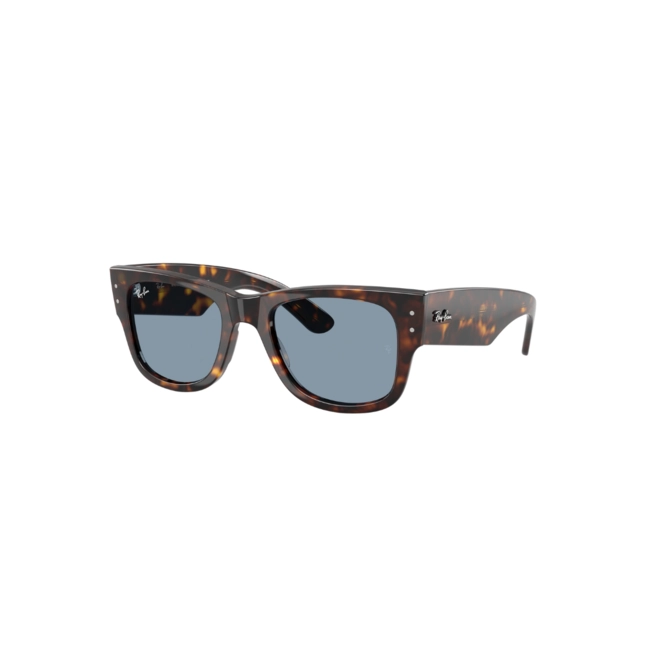 Óculos de Sol Ray-Ban Mega Wayfarer 0RB0840S 902/5651 Propionato Marrom Mesclado com lentes na cor Azul 1