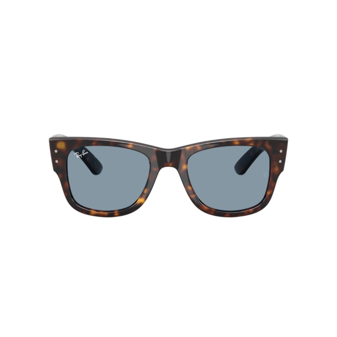 Óculos de Sol Ray-Ban Mega Wayfarer 0RB0840S 902/5651 Propionato Marrom Mesclado com lentes na cor Azul 2