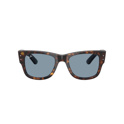 Óculos de Sol Ray-Ban Mega Wayfarer 0RB0840S 902/5651 Propionato Marrom Mesclado com lentes na cor Azul