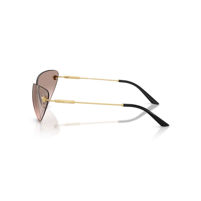 Óculos de Sol Versace 0VE2281 10028Z64 Metal Dourado com lentes na cor Marrom Degradê Espelhado 3