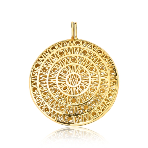 Pingente Wow Mom ouro 18k relicário vazado monogramas