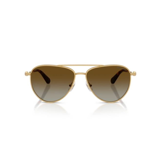 Óculos de Sol Swarovski 0SK7031 4037T559 Metal Dourado com lentes na cor Marrom Degradê Polarizado 2