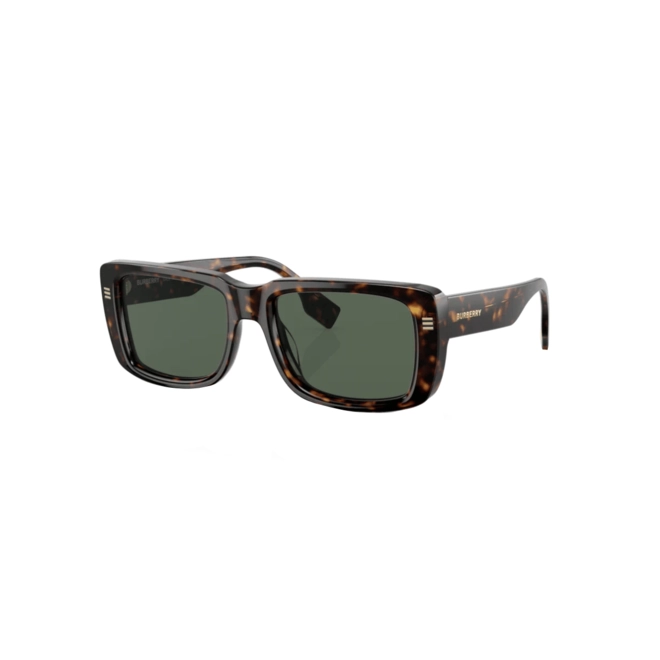 Óculos de Sol Burberry 0BE4376U 30027155 Acetato Marrom Mesclado Escuro com lentes na cor Verde Escuro 1