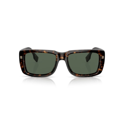 Óculos de Sol Burberry 0BE4376U 30027155 Acetato Marrom Mesclado Escuro com lentes na cor Verde Escuro
