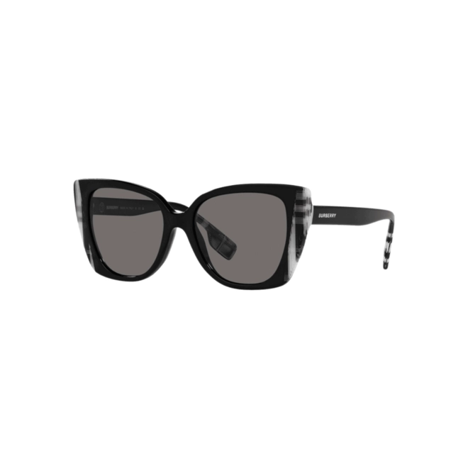 Óculos de Sol Burberry 0BE4393 40518154 Acetato Preto com lentes na cor Cinza Polarizado 1