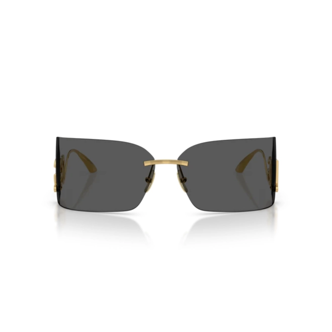 Óculos de Sol Dolce & Gabbana 0DG2319 02/87 79 Metal Dourado com lentes na cor Cinza Escuro 2