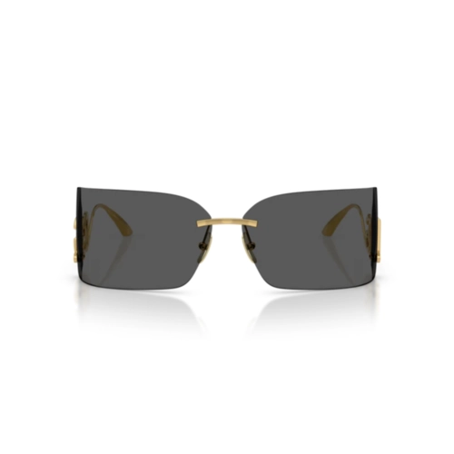 Óculos de Sol Dolce & Gabbana 0DG2319 02/87 79 Metal Dourado com lentes na cor Cinza Escuro