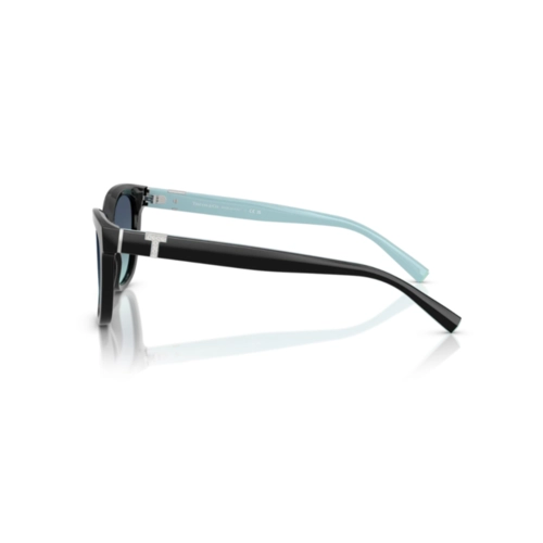 Óculos de Sol Tiffany 0TF4237B 80019S55 Acetato Preto com lentes na cor Azul Degradê