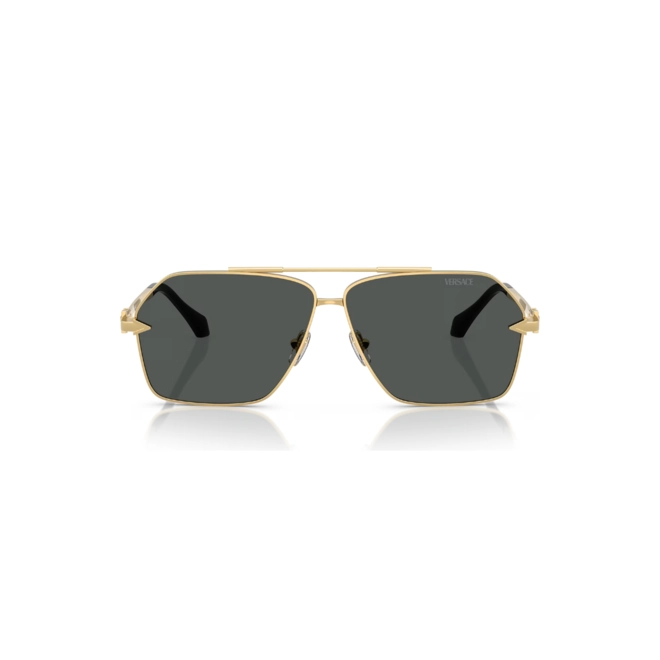 Óculos de Grau Versace 0VE2284 10028763 Metal Dourado com lentes na cor Cinza Escuro 2