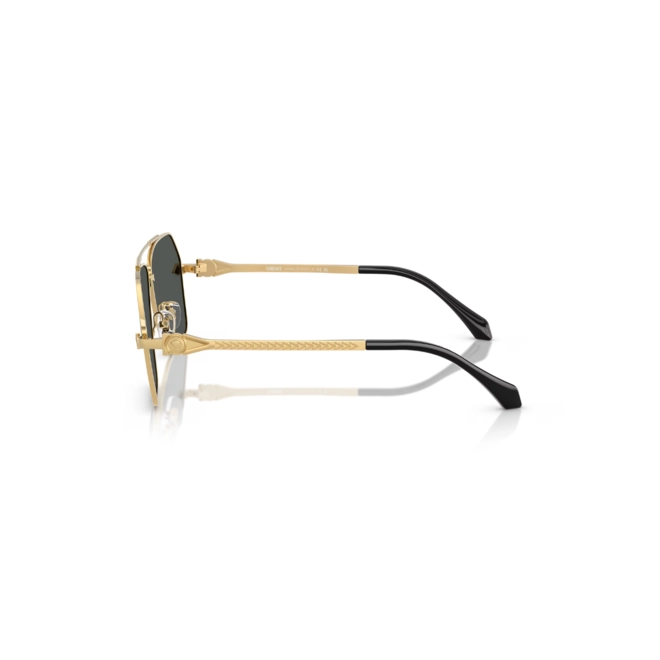 Óculos de Grau Versace 0VE2284 10028763 Metal Dourado com lentes na cor Cinza Escuro 3