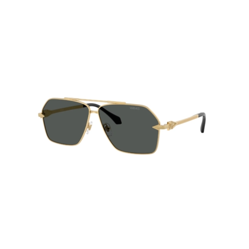 Óculos de Grau Versace 0VE2284 10028763 Metal Dourado com lentes na cor Cinza Escuro