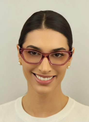 Óculos de Grau Versace 0VE3373U 5516 54 Acetato Rosa Transparente