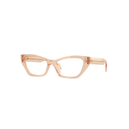 Óculos de Grau Versace 0VE3373U 5518 54 Acetato Marrom Claro Transparente
