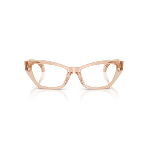 Óculos de Grau Versace 0VE3373U 5518 54 Acetato Marrom Claro Transparente