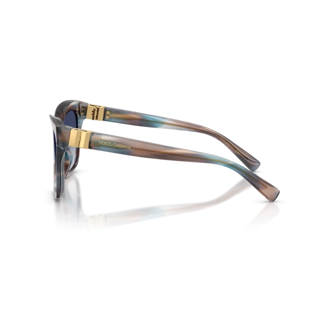 Óculos de Sol Dolce & Gabbana 0DG4498 34481455 Acetato Azul Listrado com lentes na cor Azul e Cinza Degradê 5