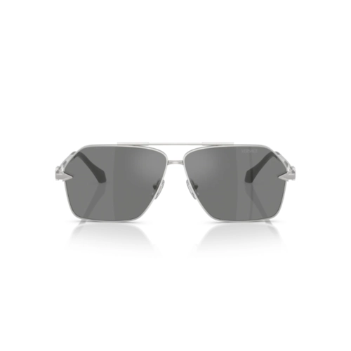 Óculos de Sol Versace 0VE2284 10006G63 Metal Prata com lentes na cor Cinza Espelhado