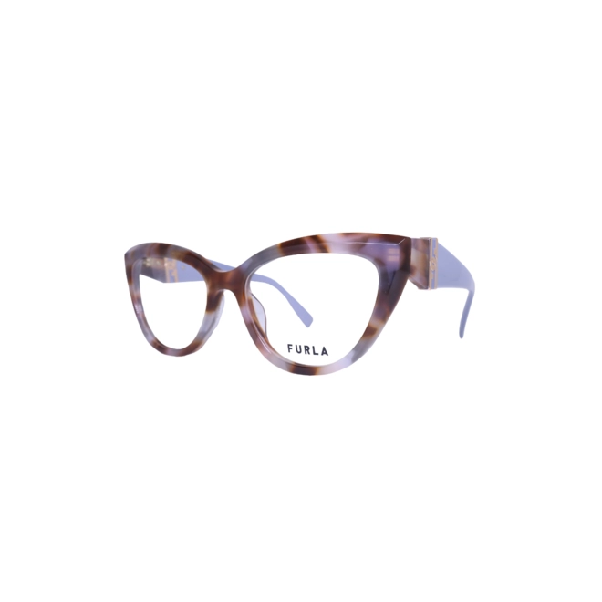 Óculos de Grau Furla VFU867 5403KA Acetato Marrom Mesclado e Cinza 1