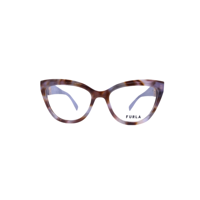 Óculos de Grau Furla VFU867 5403KA Acetato Marrom Mesclado e Cinza 2
