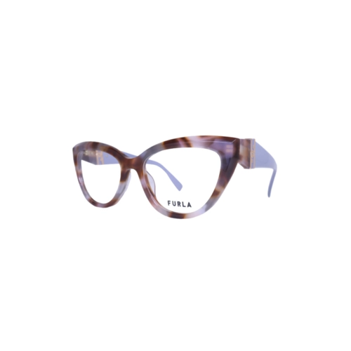 Óculos de Grau Furla VFU867 5403KA Acetato Marrom Mesclado e Cinza
