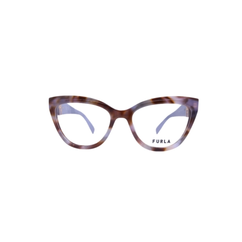 Óculos de Grau Furla VFU867 5403KA Acetato Marrom Mesclado e Cinza
